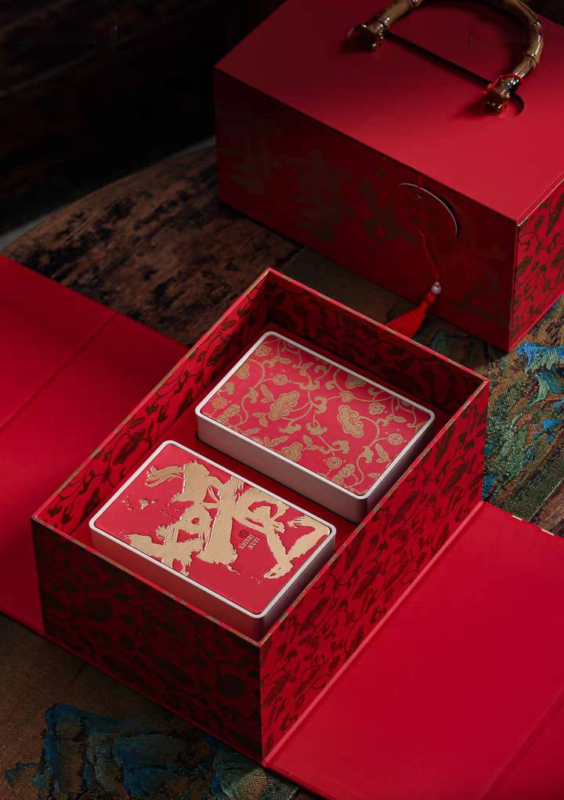 茶妃 事事如意禮盒 內盒展示 紅色禮盒內部樣貌 TEAFFEE